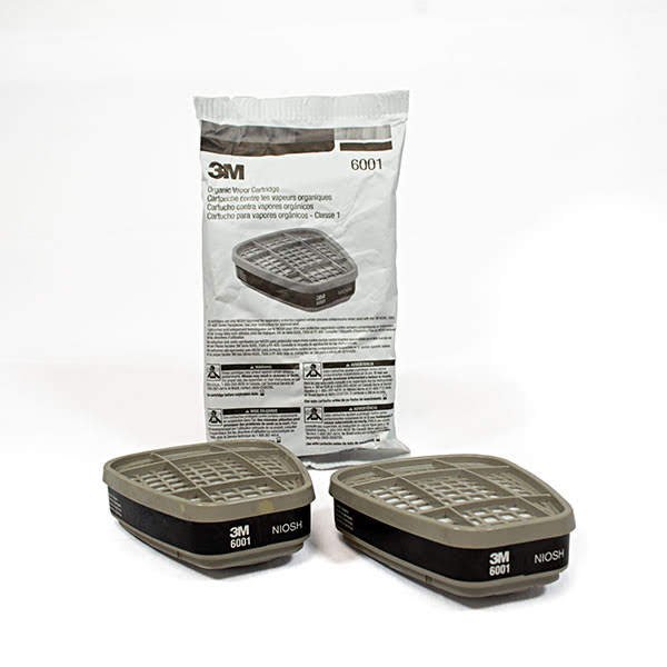 Cartuchos p/ respirador reutilizable 3M 6001 p/ vapores orgánicos