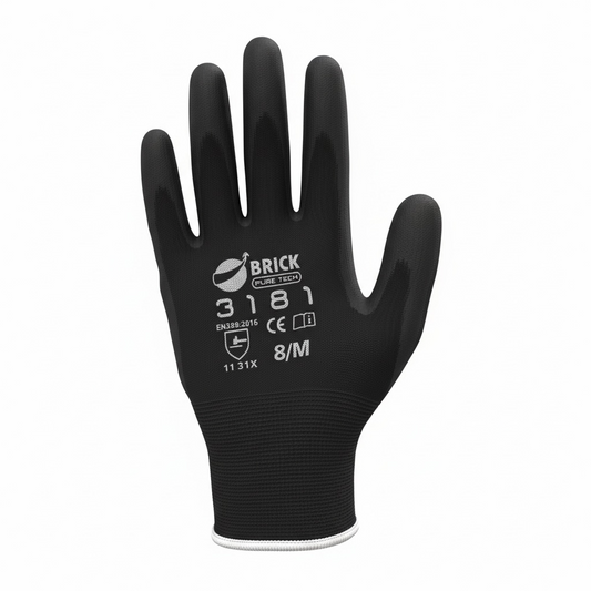 Guante poliéster palma de poliuretano Brick 3181 12 pares