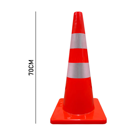 Cono naranja con reflejante vial